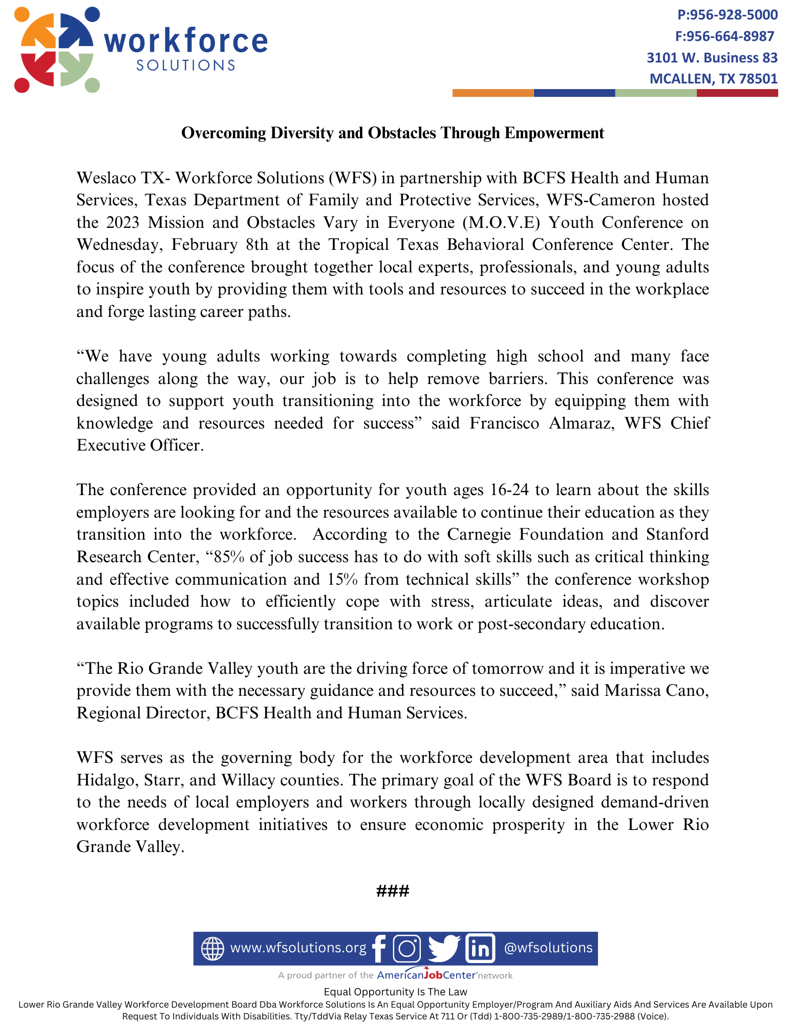MOVE Press Release